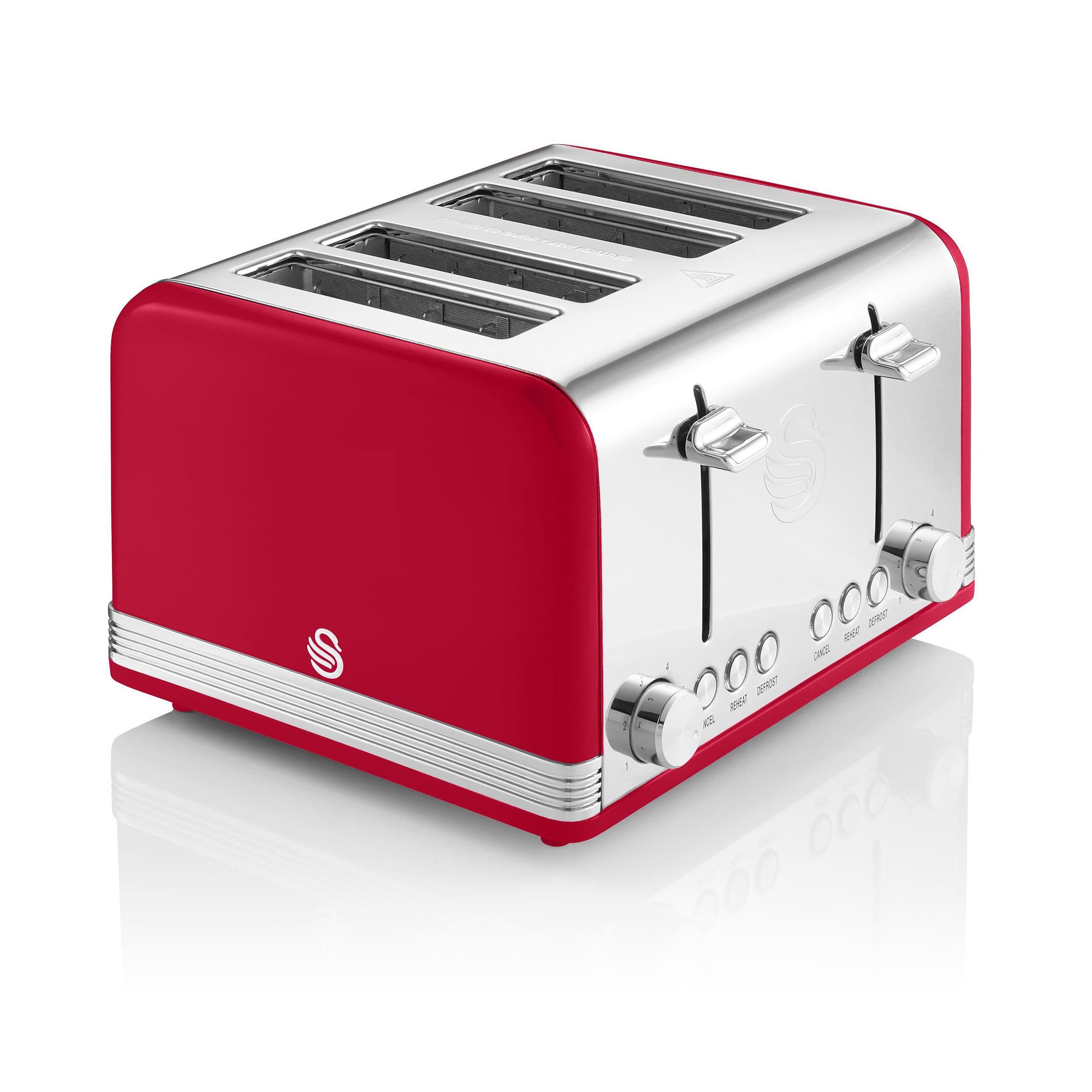 Small Appliances: Retro Red 4 Slice Toaster